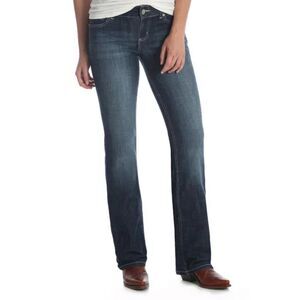 Wrangler Women's Essential Bootcut Jeans Dark Wash Size 28 5 x 34 Stretch